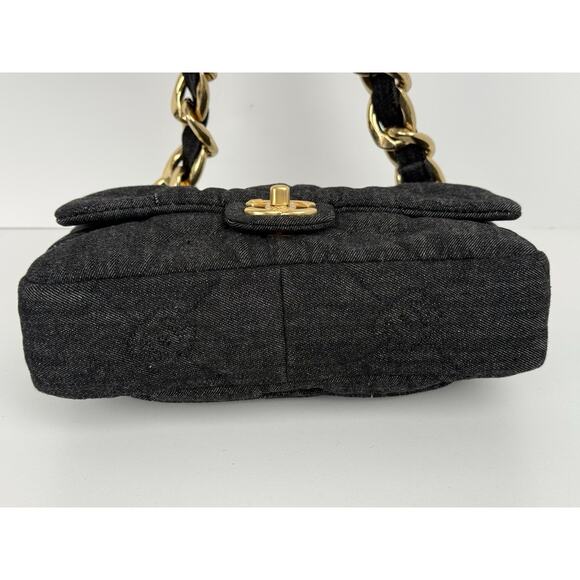 Chanel Funky Town Flap CC Embossed Quilted Denim Medium Women's Bag - Picture 6 of 14